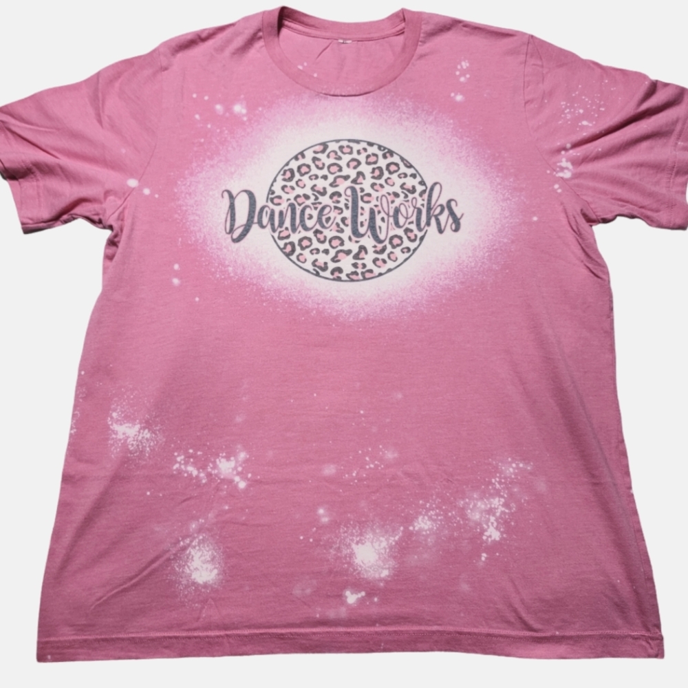 Dance Works Bleach Dyed T-shirt Size XL
